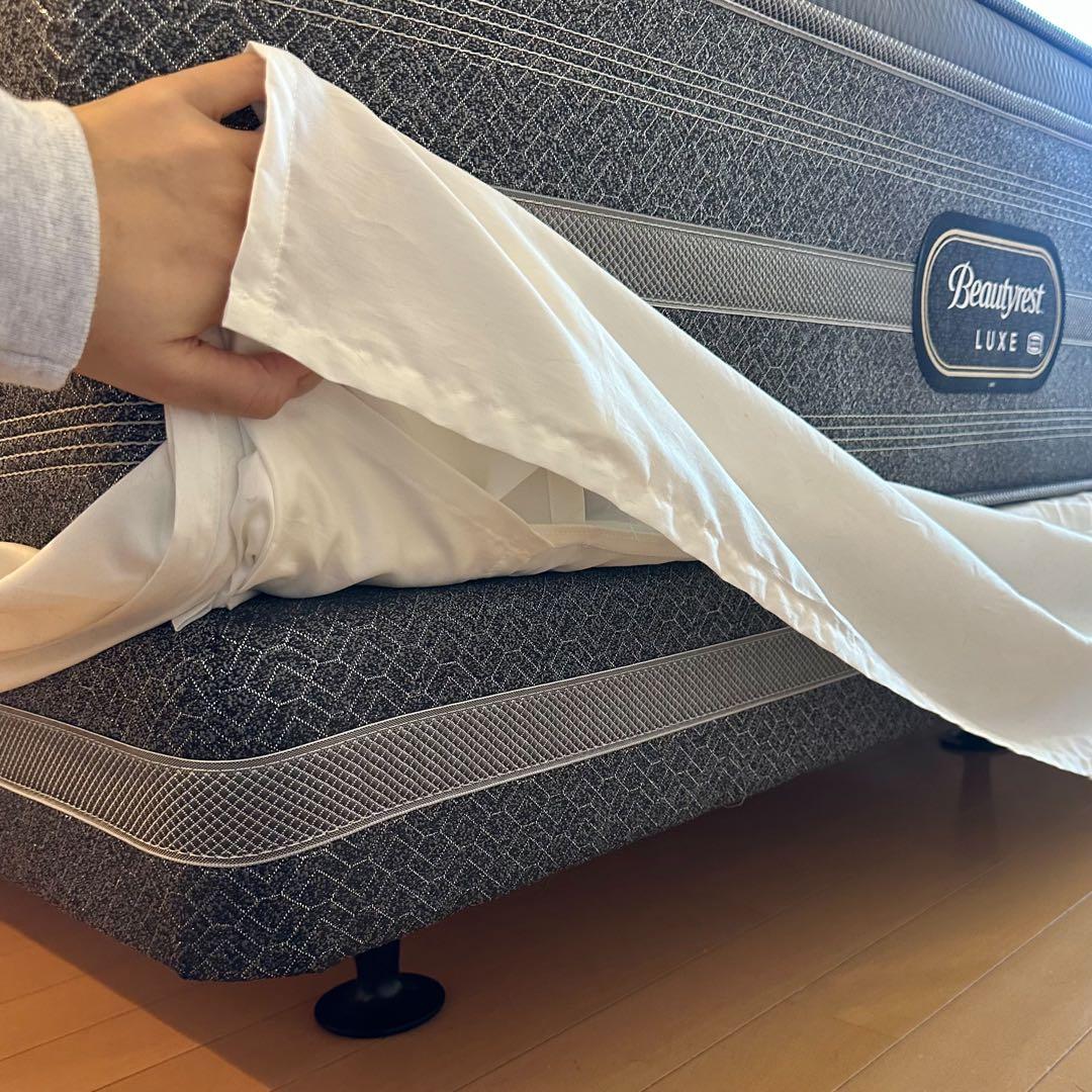 美品 シモンズ ビューティレスト プラッシュピロートップ セミダブル 2台セット