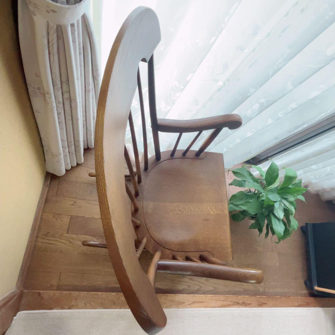 飛騨産業 ロッキングチェア キツツキマーク 椅子 アンティーク