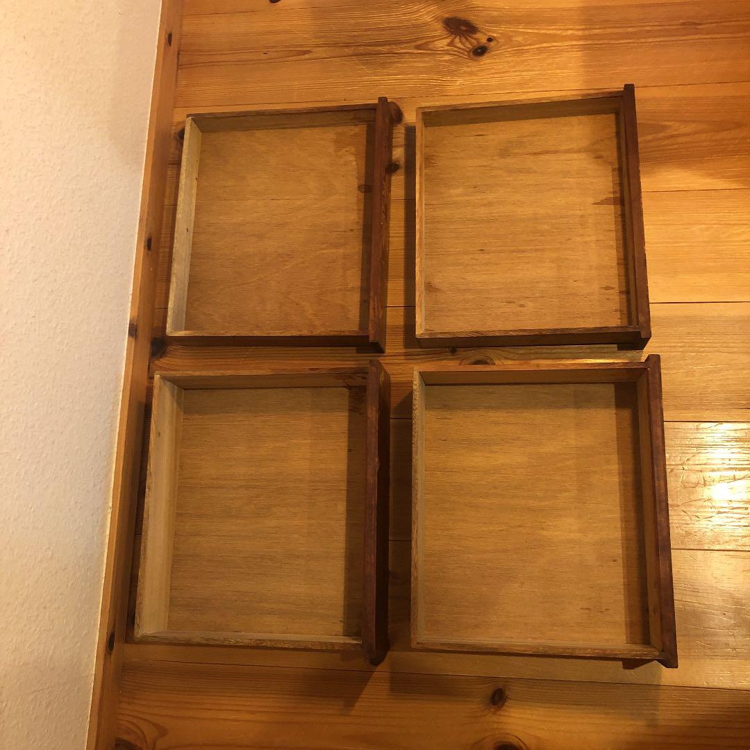 昭和レトロ 木製 飾り絵 レターケース 引き出し