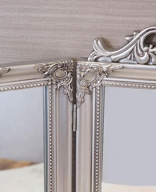 Newチャーチルウッド 三面鏡 シルバー ミラー ロココ 2514SV