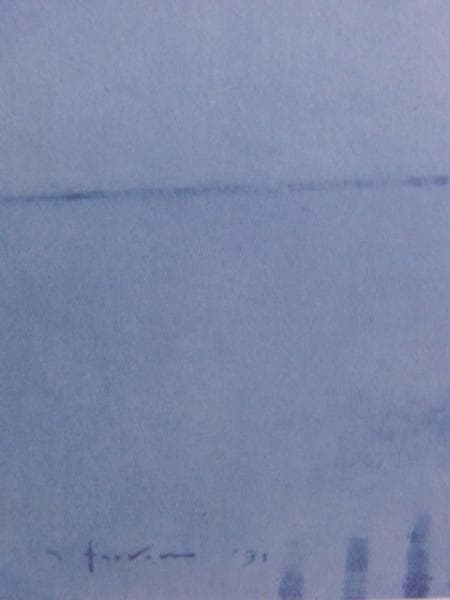 福本 章、朝のシテ島、希少な額装用画集より、美品、新品額装付