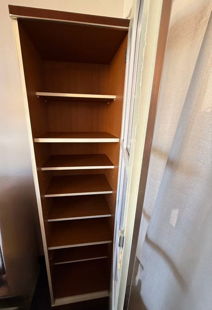 昭和レトロ 収納棚 スリムキャビネット 食器棚 本棚 飾り棚 アンティーク