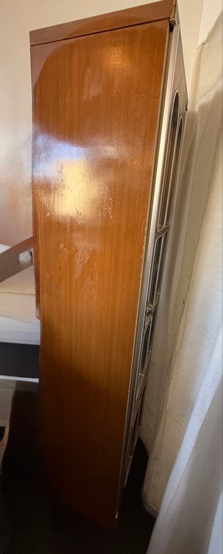 昭和レトロ 収納棚 スリムキャビネット 食器棚 本棚 飾り棚 アンティーク