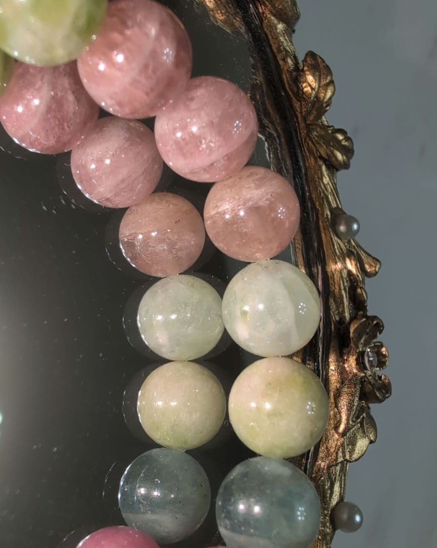 【大玉】天然石　トルマリン　ブレスレット　内径17 パワーストーン