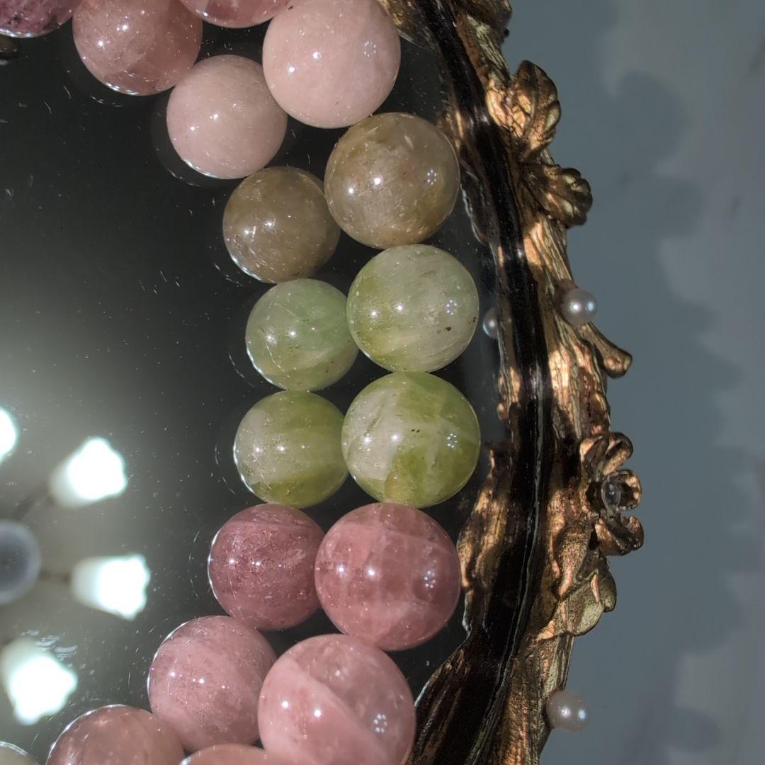 【大玉】天然石　トルマリン　ブレスレット　内径17 パワーストーン