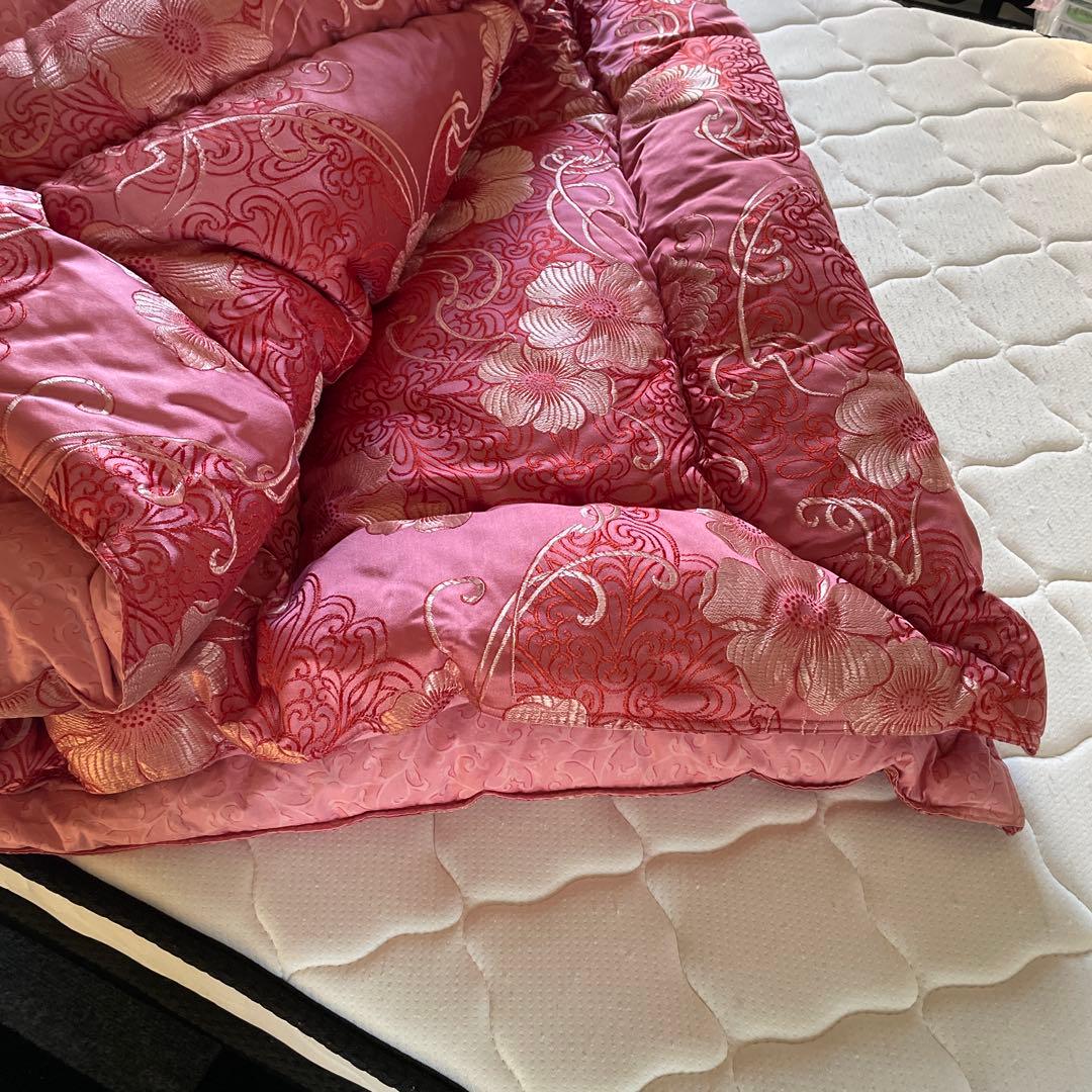 セミダブルベッド　マットレス　羽毛布団　カバー付　まとめ売り