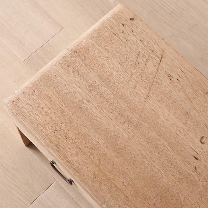 アンティーク 無塗装 引き出し付き 木製 文机 古家具 ラワン材