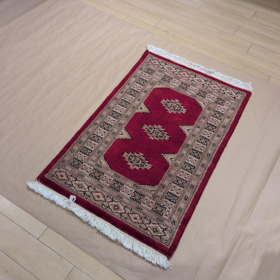 60x93cmパキスタン手織りマット(106)ギャッベ・ペルシャ・じゅうたん