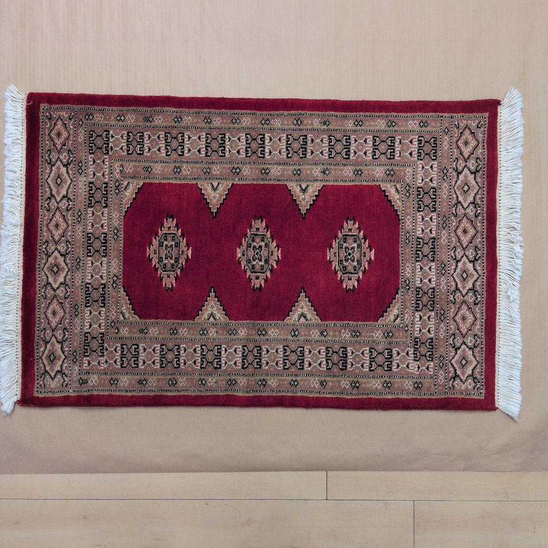 60x93cmパキスタン手織りマット(106)ギャッベ・ペルシャ・じゅうたん