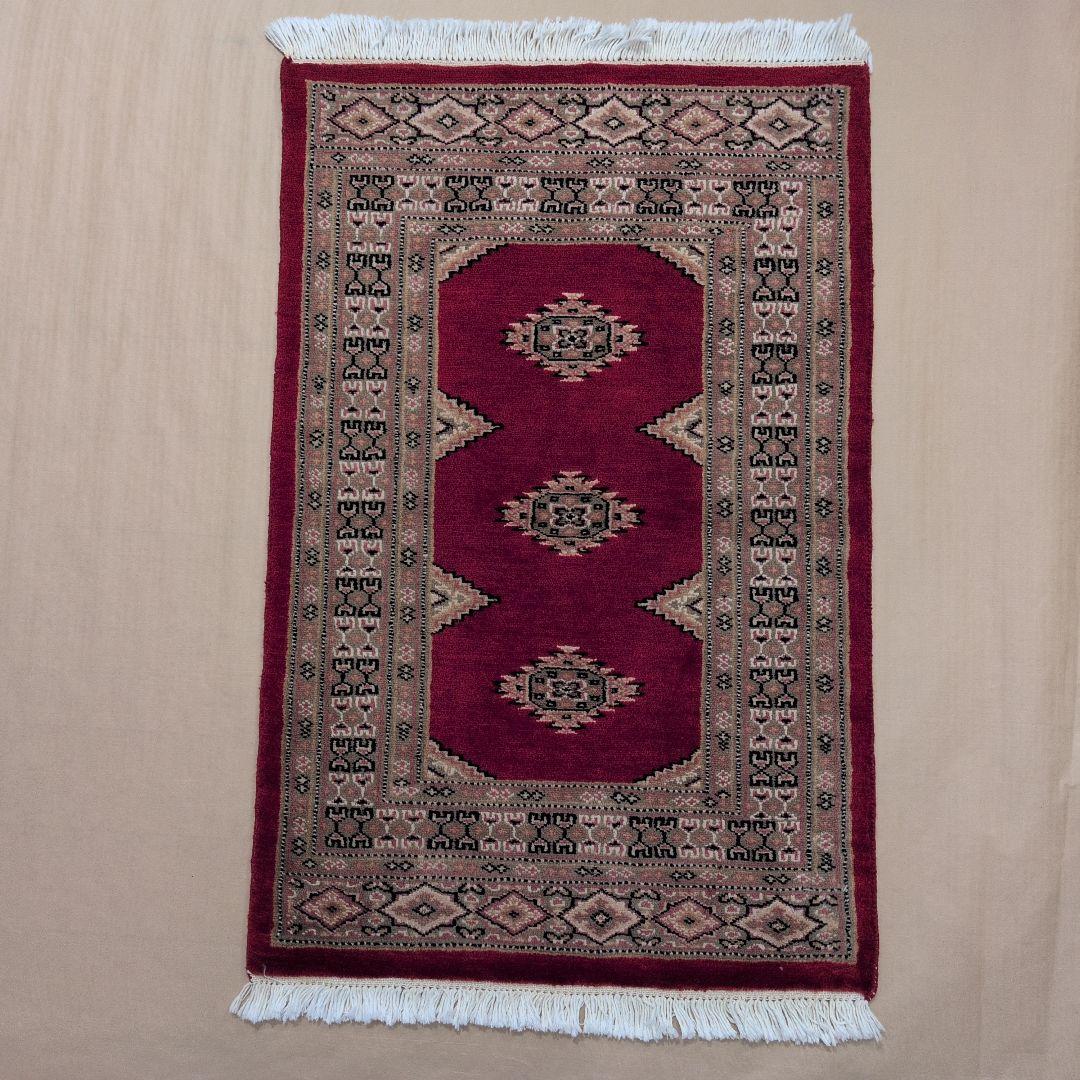 60x93cmパキスタン手織りマット(106)ギャッベ・ペルシャ・じゅうたん