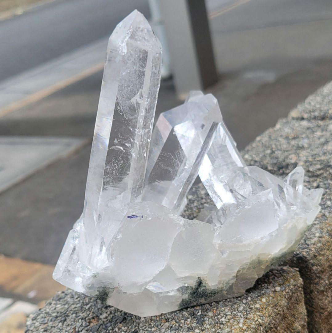 ！ヒマラヤ水晶 インド希少 マニハール水晶原石クラスター透明感抜群！