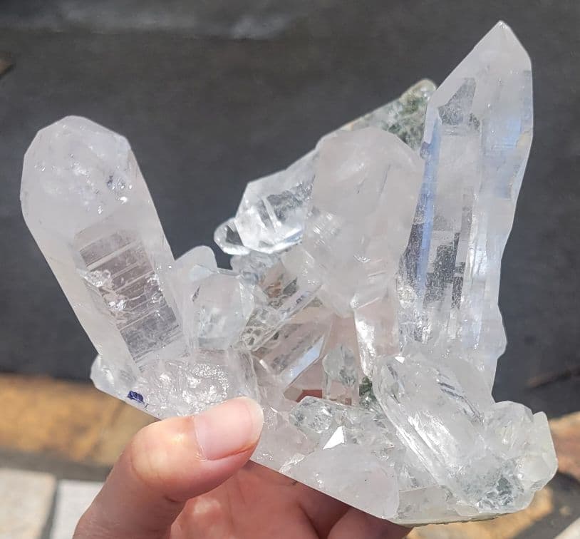 ！ヒマラヤ水晶 インド希少 マニハール水晶原石クラスター透明感抜群！