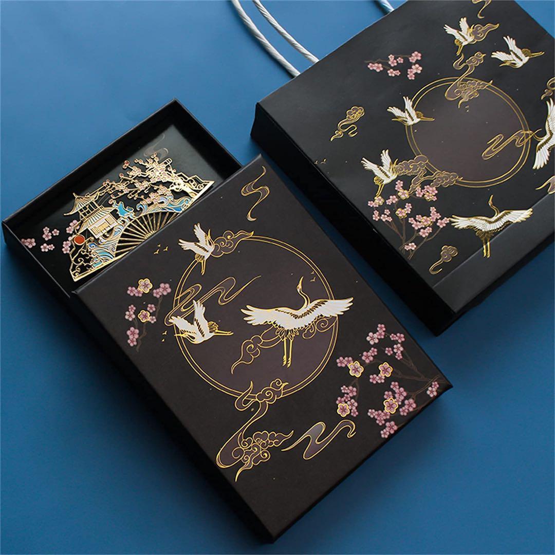 Bayannur 栞 古典的な中空の金属のしおり、絶妙な文学的および芸術的