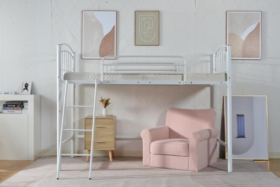 ロフトベッド パイプベッド シングル ベッド 収納付き 二段ベッド 階段付き耐震