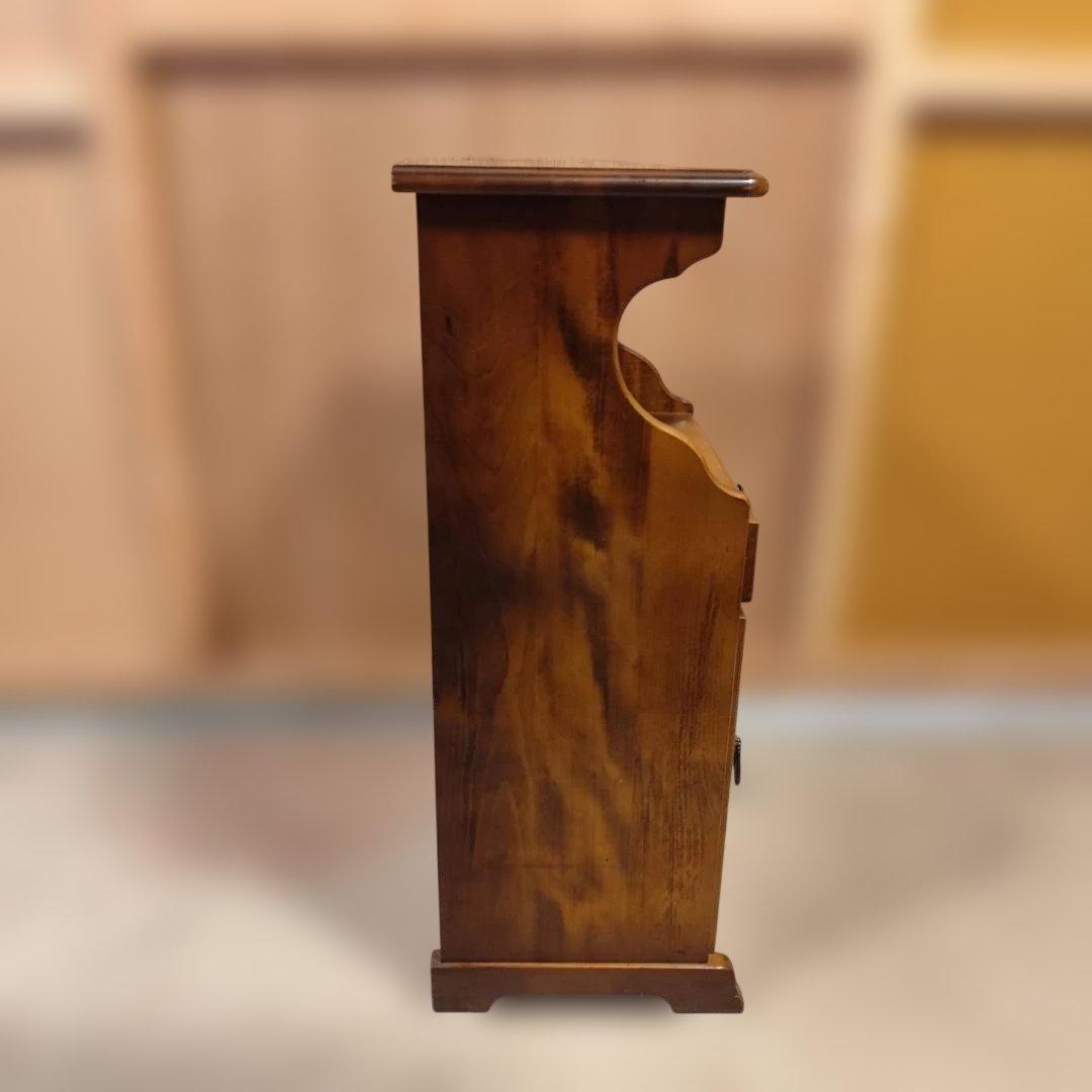 カリモク アンティーク 電話台 キャビネット 木製 花台 飾り棚 サイドボード