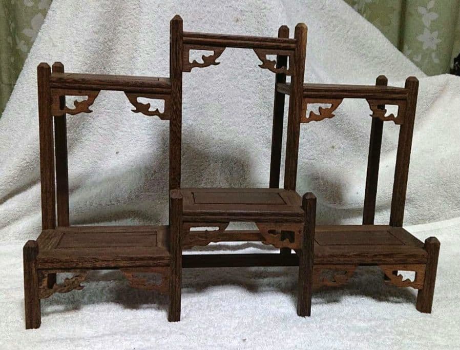 飾り棚木製多段式ディスプレイラックT158