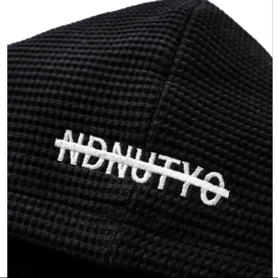 【NIL DUE】 PULLOVER WAFFLE HOODIE / BLK