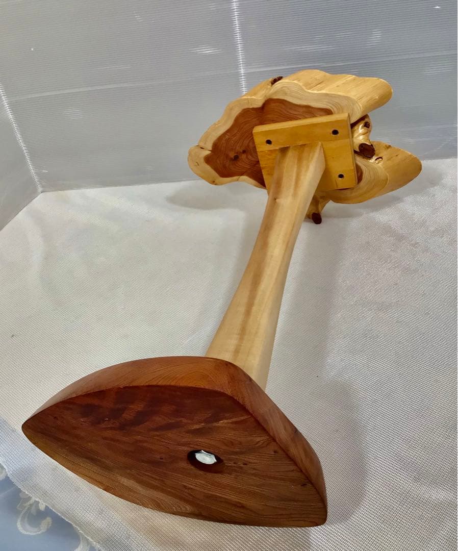 天然木 カイズカイブキ 花台 サイドテーブル 手造り 一点物 - メルカリ