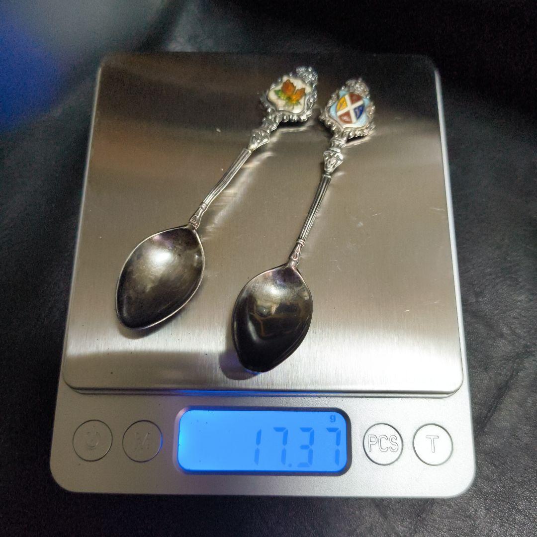 シルバー925製 Sterling刻印 スプーン 2本セット 17.3g