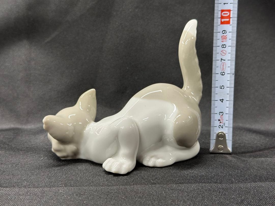 【保管品】LLADRO リヤドロ　猫　ネコ　子猫　仔猫　置物　陶器　インテリア