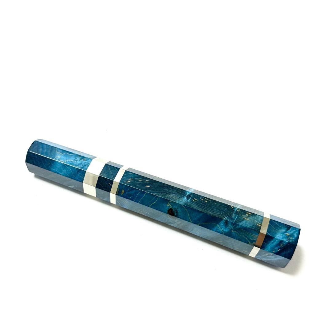 三段銀巻 フグ引き300 スタビライズドウッド 八角柄 フグ引き尺 包丁の柄