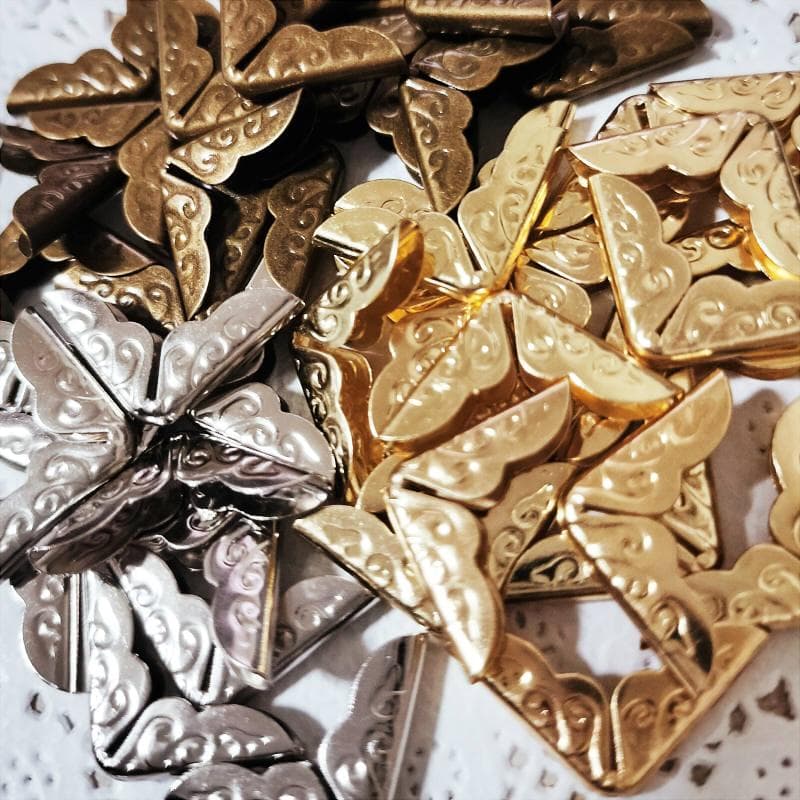 コーナー金具 15mm/20mm オーダーページ 金古美・金・銀 1個4円~