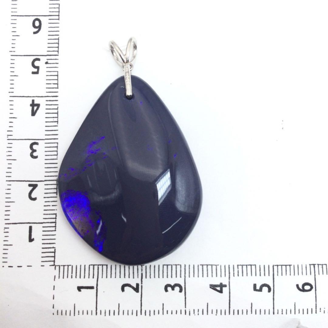大粒 ペンダントヘット　ブラックオパール　PT900 ダイヤモンド