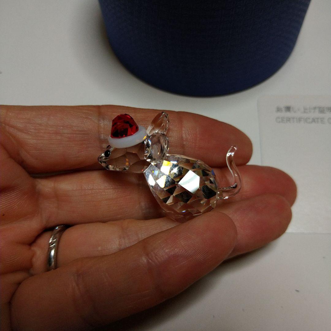 スワロフスキーマウスとサンタハット