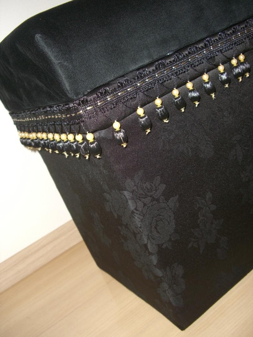 ★フランス生地インテリア茶箱スツール★薔薇柄★１０キロサイズ大容量