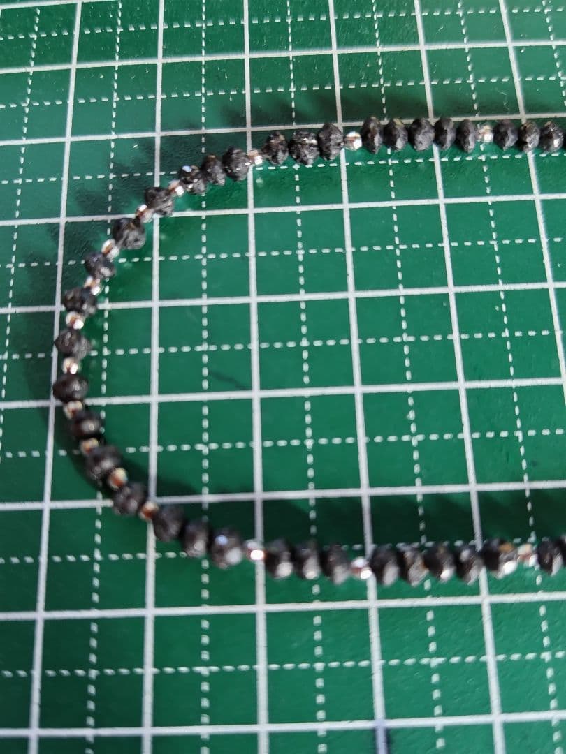 K18WG 30ct ブラックダイヤ ネックレス　K18WGミラーカット