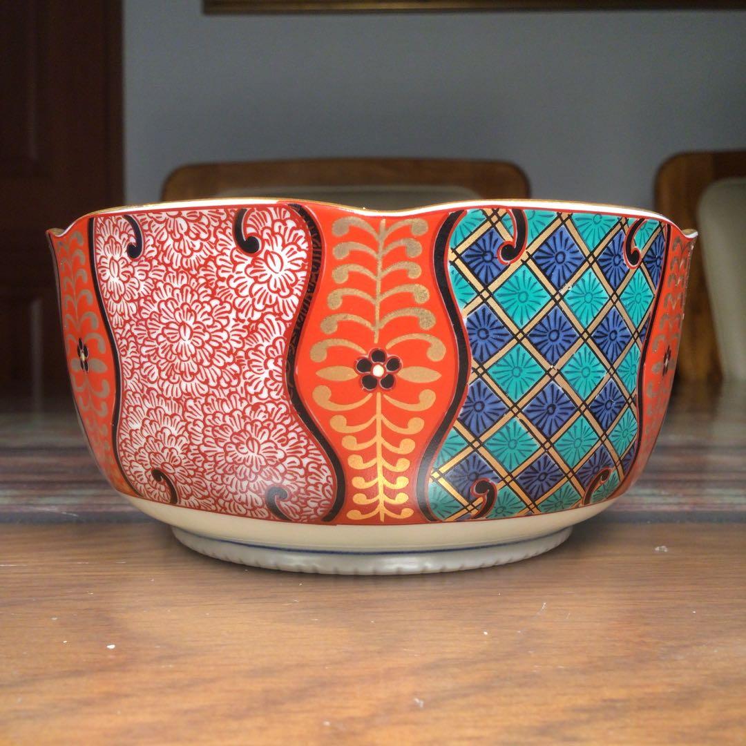 『楽しいうー特価』　青藍　『極彩』　金彩　小鉢　5枚