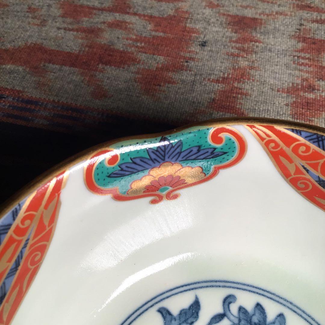 『楽しいうー特価』　青藍　『極彩』　金彩　小鉢　5枚