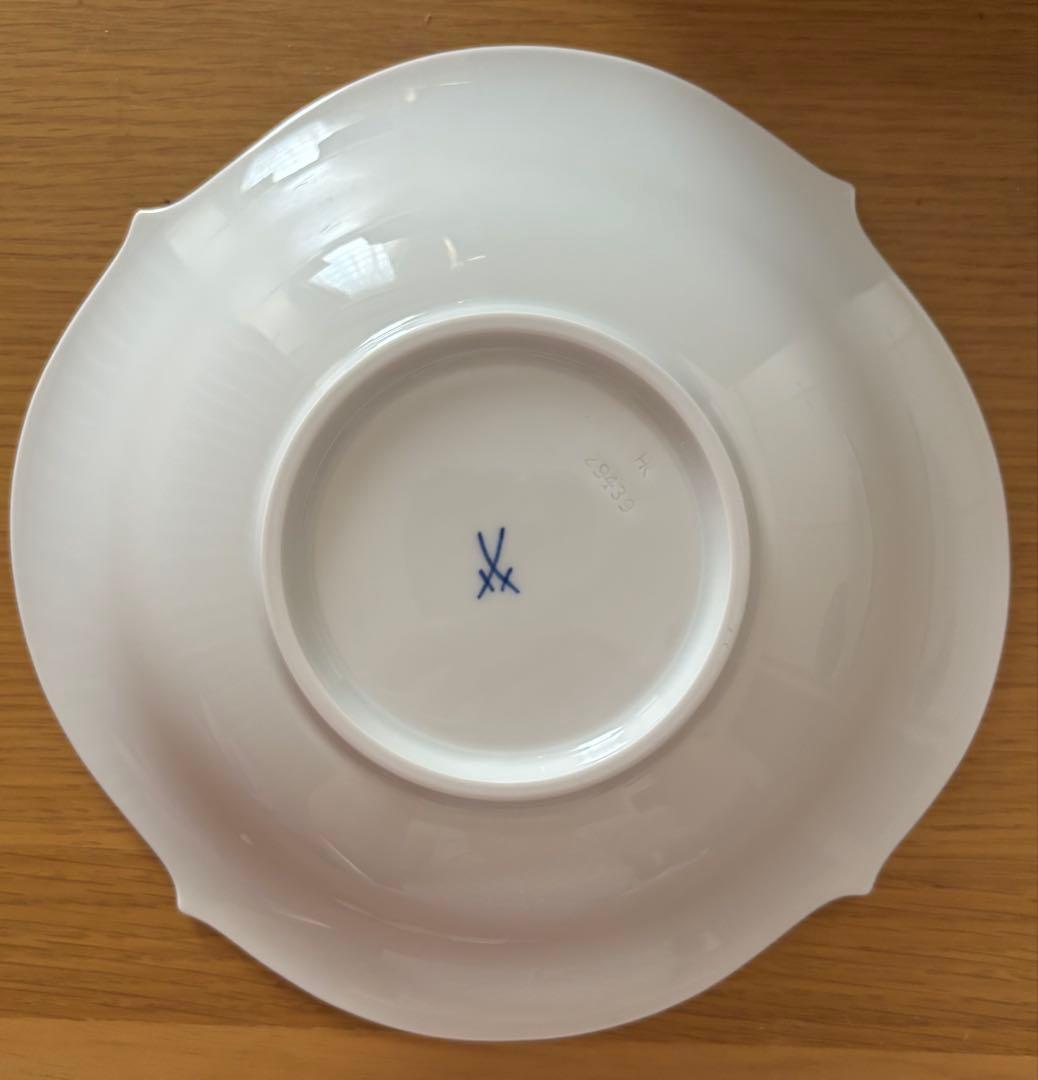 【新品未使用品】マイセン 波の戯れ サラダディッシュ2枚定価33.000円