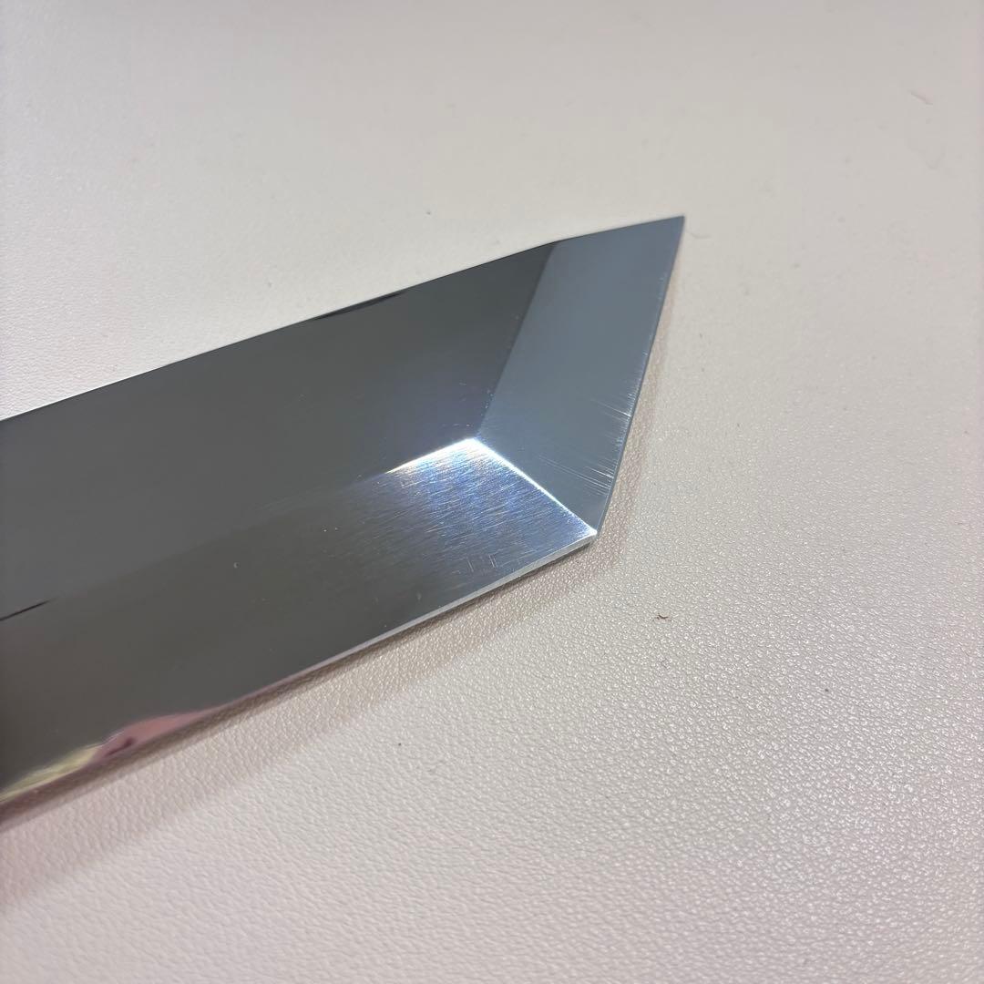 うなぎ裂き包丁　170㎜ 5.5寸鏡面　黒檀八角柄-