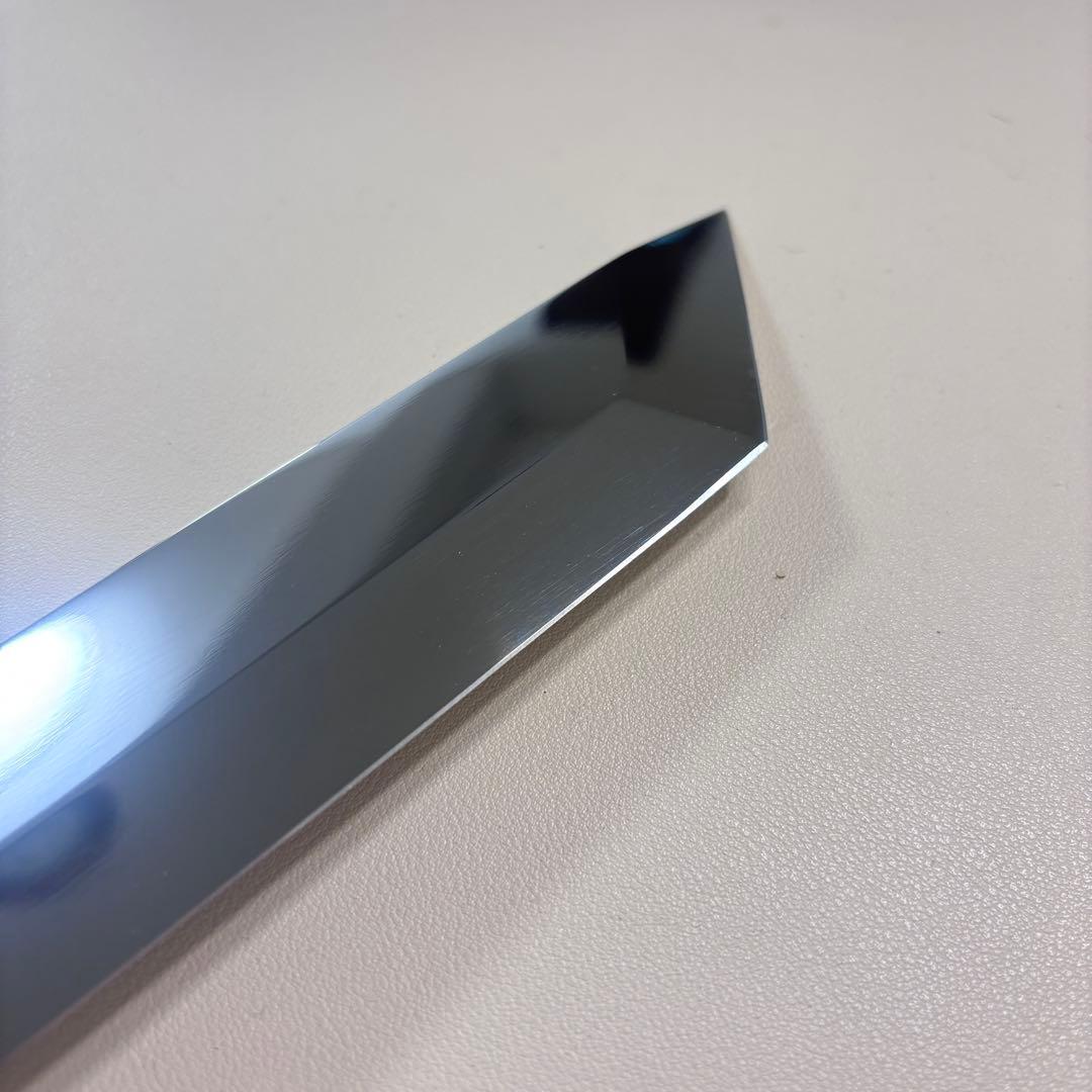 うなぎ裂き包丁　170㎜ 5.5寸鏡面　黒檀八角柄-