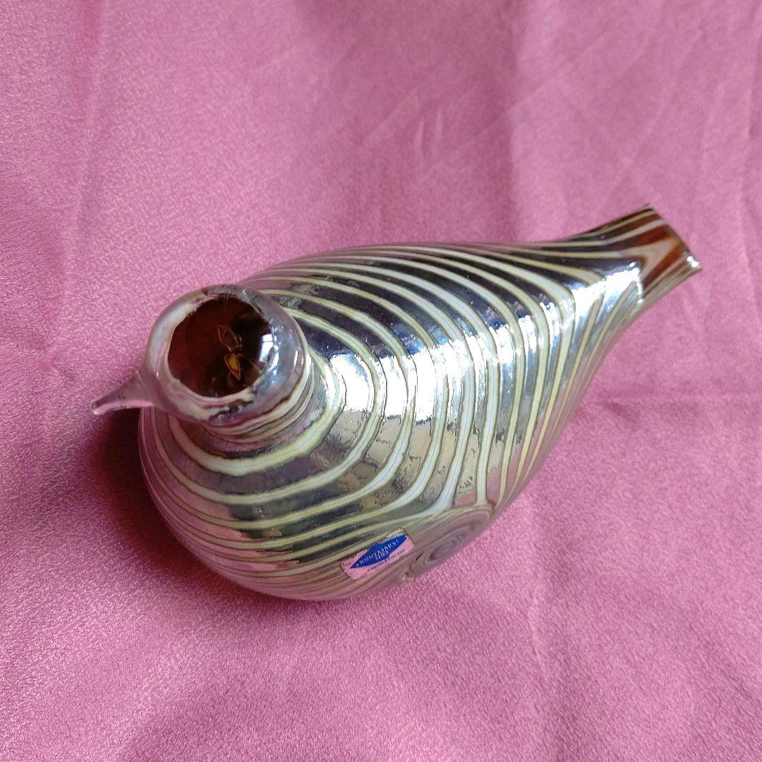 ヴィンテージ フィンランドのオイバ・トイッカ デザイン によるガラスの鳥の置物