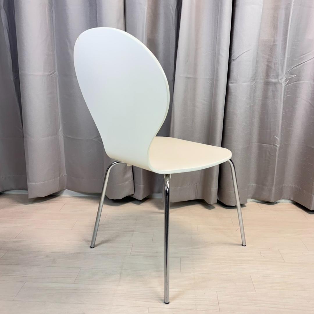 ニトリ　スタッキングチェア　スポット2　ホワイト　3脚セット