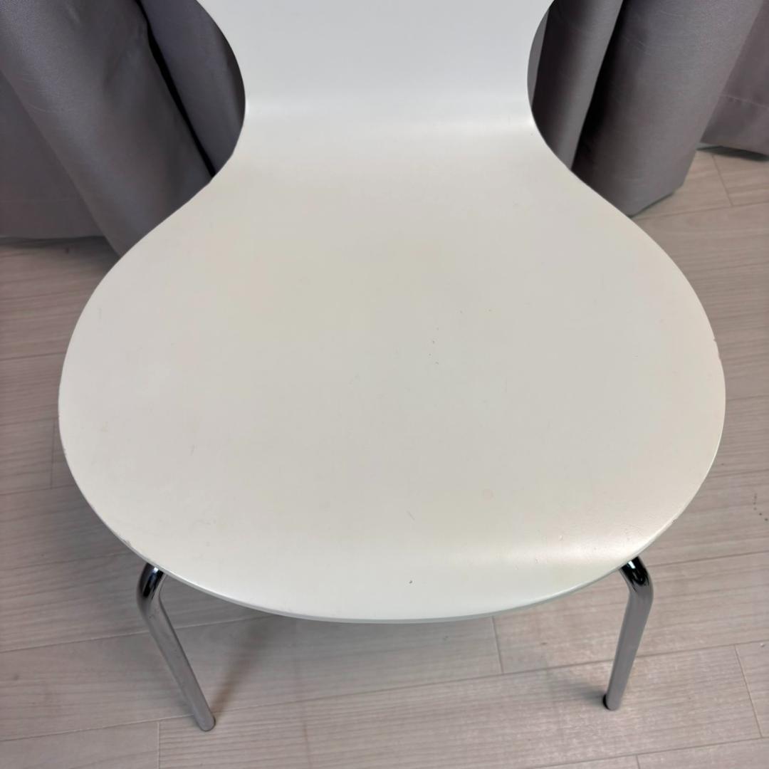 ニトリ　スタッキングチェア　スポット2　ホワイト　3脚セット