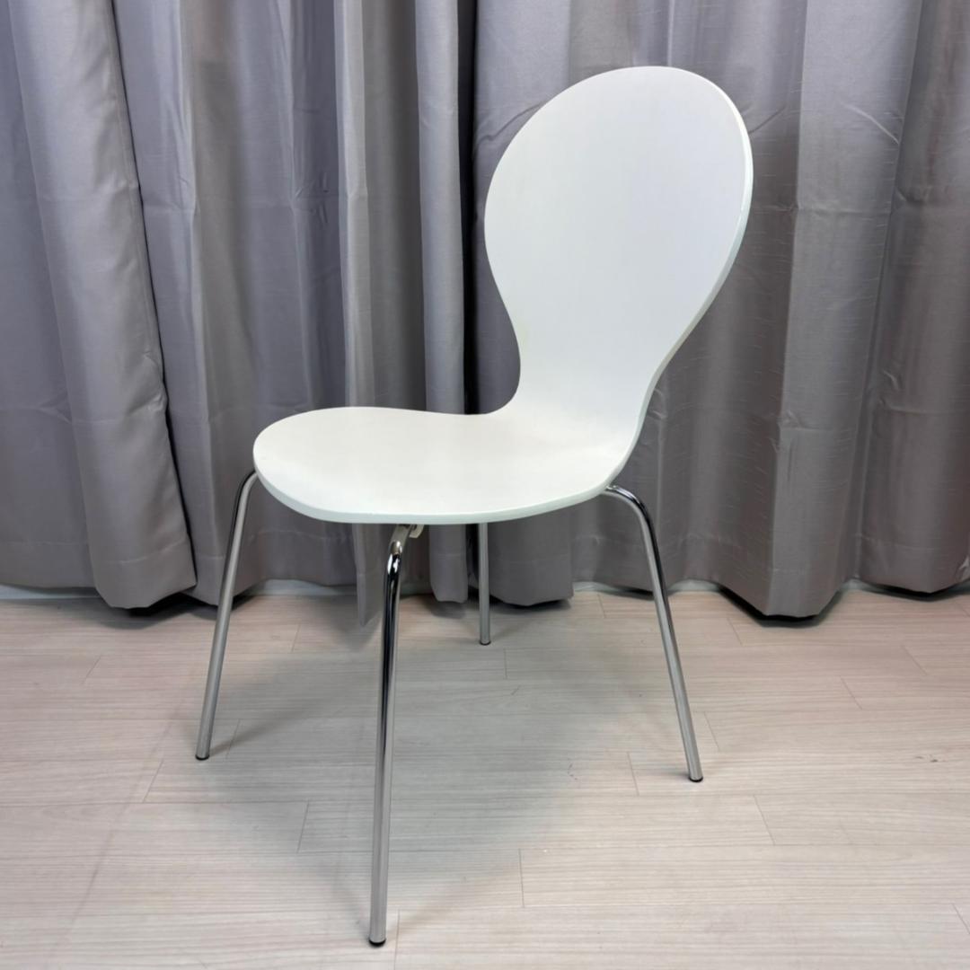 ニトリ　スタッキングチェア　スポット2　ホワイト　3脚セット