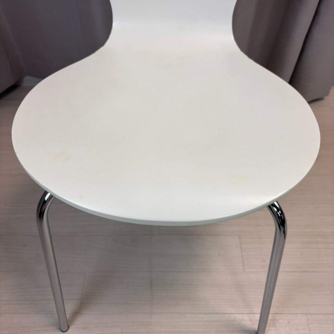 ニトリ　スタッキングチェア　スポット2　ホワイト　3脚セット