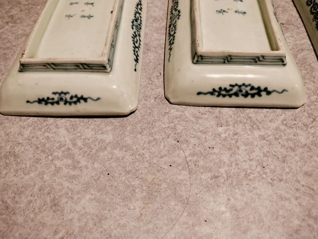 古伊万里　蛸唐草　長皿　4枚