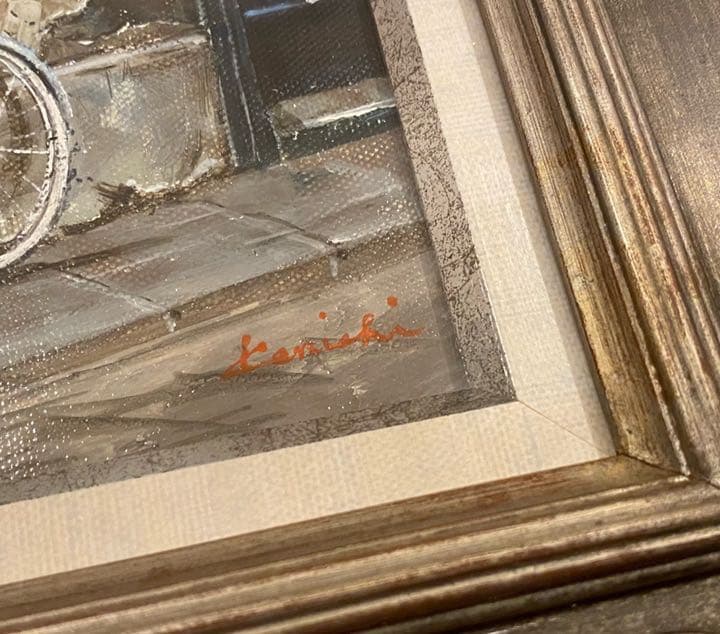 ⚠️激クリアランス⚠️ 石井研一 街角 絵画　元あの値段は2万7000円