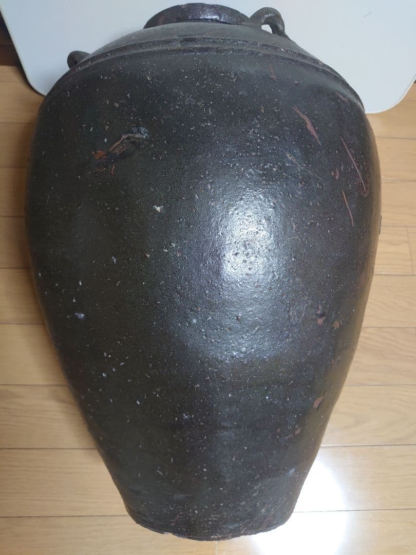 備前焼（古備前）四っ耳付き　陶器　 大瓶 超特大壺 引き取り限定