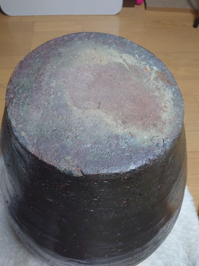 備前焼（古備前）四っ耳付き　陶器　 大瓶 超特大壺 引き取り限定