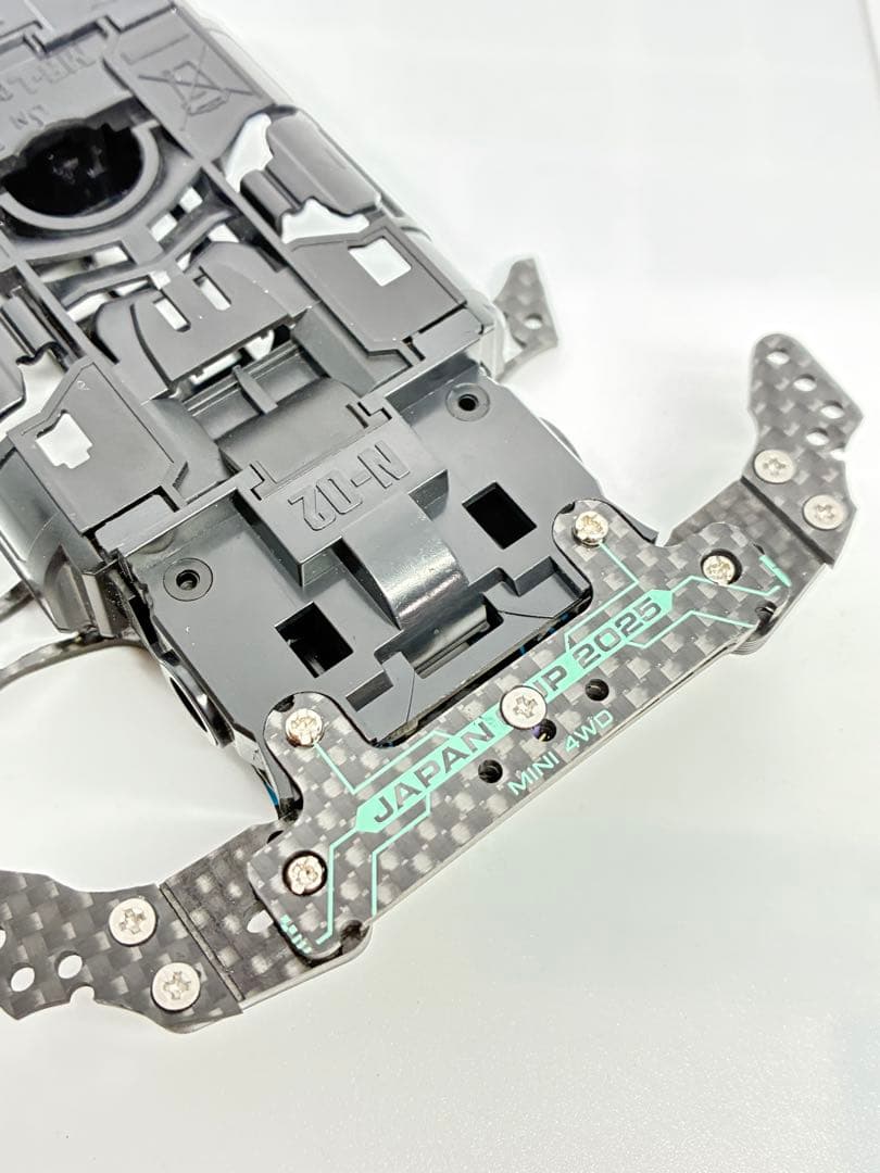 ミニ四駆　CNCフライス加工　一軸スライドダンパー　純正カーボン　提灯連動