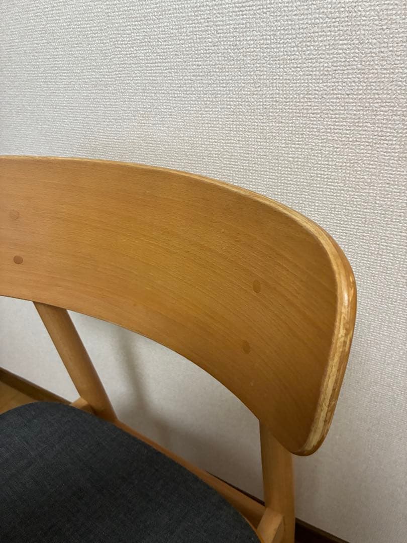 無印良品　ラウンドチェア 布座 ブナ材