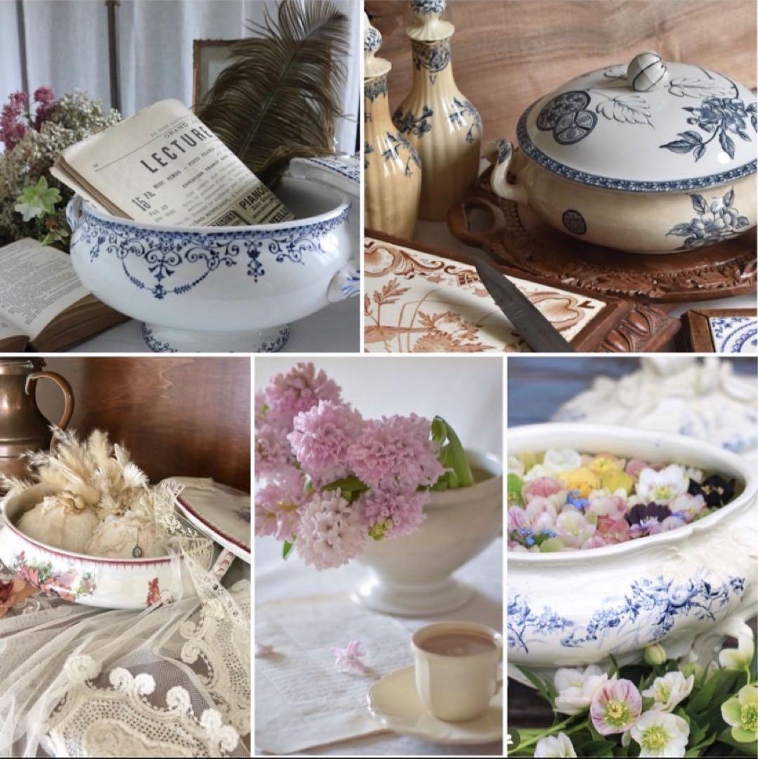 BOCHcarlottaアンティーク 蓋付きスーピエール