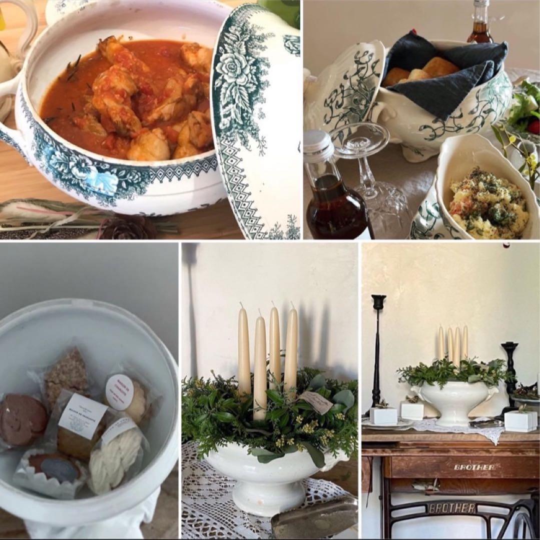 BOCHcarlottaアンティーク 蓋付きスーピエール