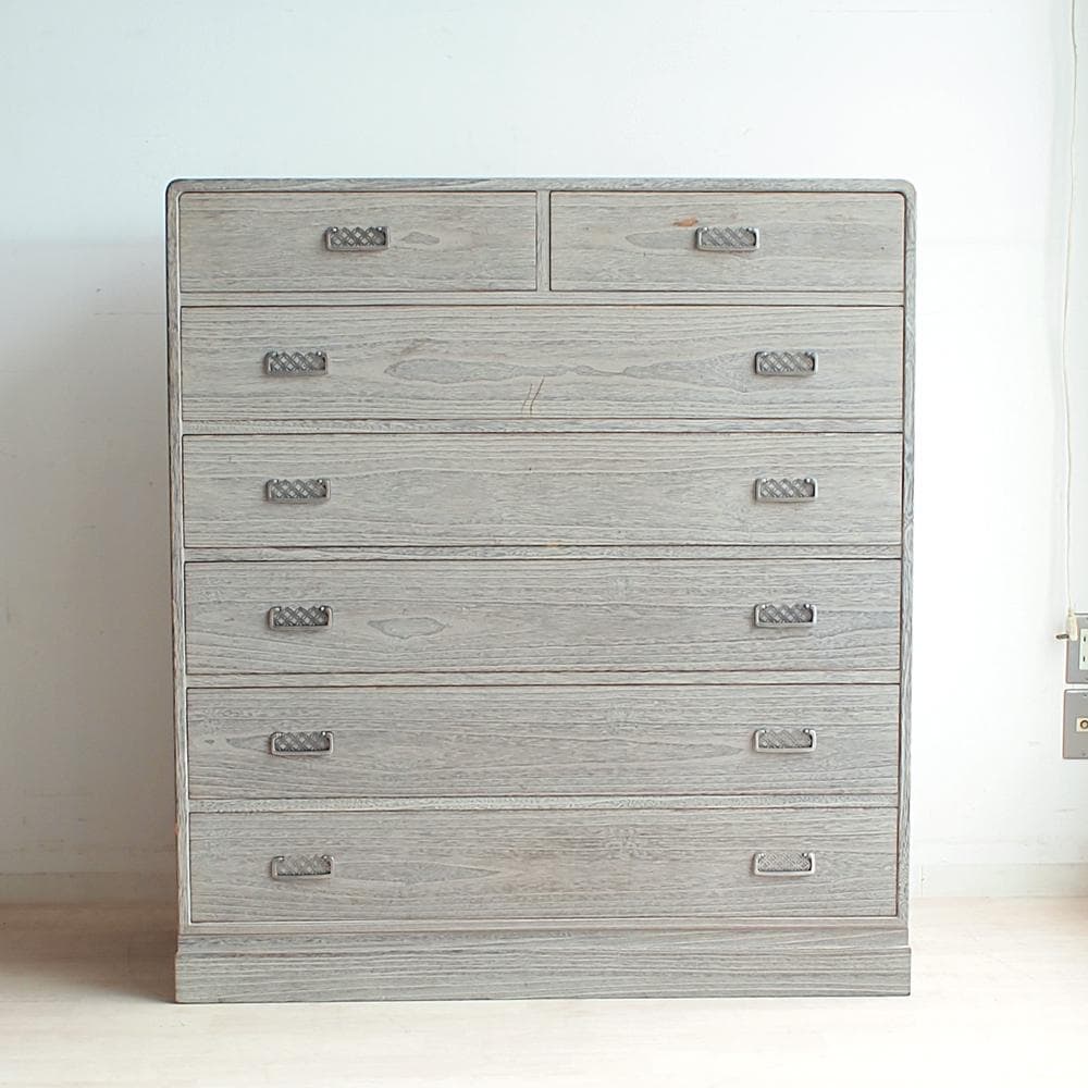 伝統工芸 加茂桐箪笥 桐匠 「柏 正衛」 作 整理箪笥 6段 ZR24077