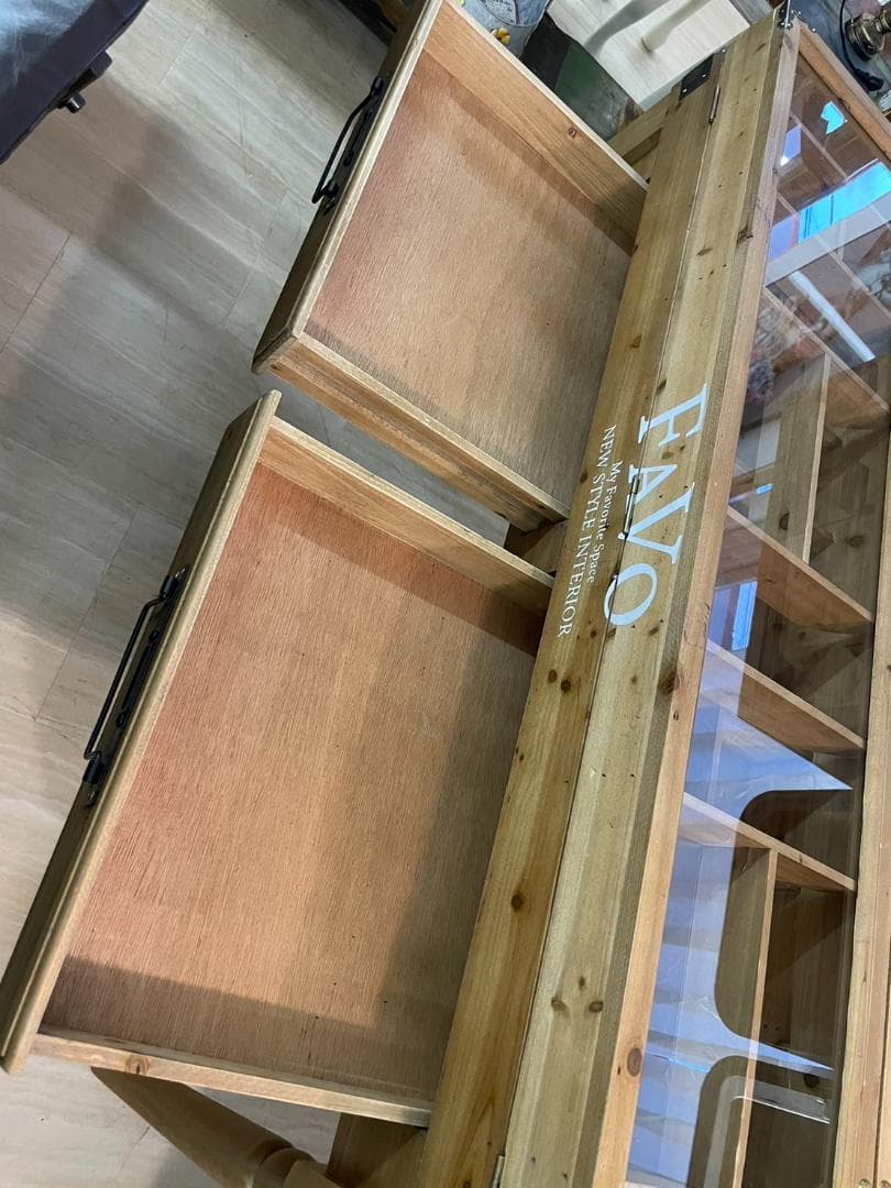 コレクションテーブル　コレクションケース　テーブル　机　デスク　アンティーク　木